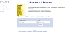 Tablet Screenshot of cylex-branchenbuch-remscheid.de